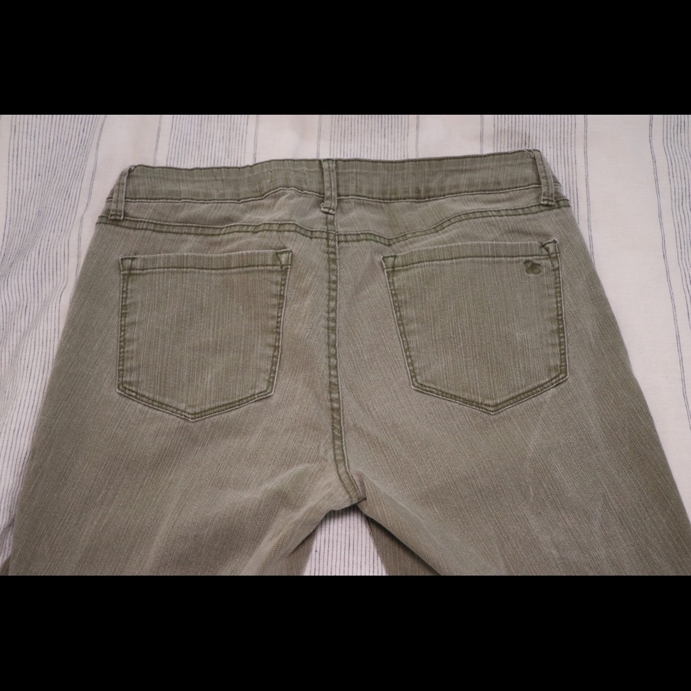 Sage Green Cropped Pant Jeans